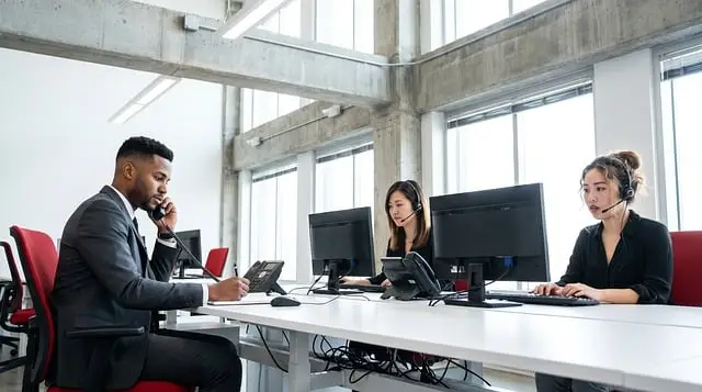 office, call center, customer service, teamwork, technology, communication, professional, support, modern, collaboration, productive, computer, headset, telephone, workplace, diversity, employees, discussion, corporate, work